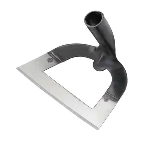 BBASILIYSD Zappa cava completamente in acciaio temprato, zappa da giardino resistente, strumenti affilati per diserbo da giardino, zappa in acciaio per risparmiare lavoro, rastrello a mano per