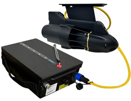 Directional SUP Propeller Electric Fin for Fishing Boat, 360W Motor,8KM/H, Underwater Thruster for Paddle Board and Kayaks (360S-58AH Battery)