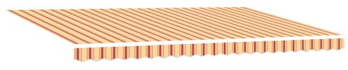 vidaXL Einziehbare Markise Gelb und Orange 500 x 350 cm Stoff, Moderne rechteckige Markise, Flexibler Sonnenschutz für Garten und Terrasse, schattenspendende Lösung
