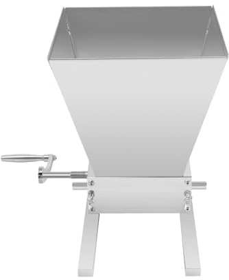 Trituradora de cereales manual de 4 l, molinillo de granos, molino doméstico, 26 cm, 2 rollos de molino de malta regulable 8 lbs/min, trituradora de cereales para moler cebada, trigo y otros granos