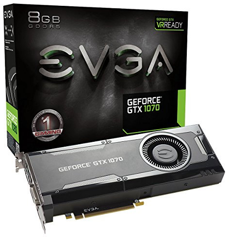 EVGA GeForce GTX 1070 GAMING, 8GB GDDR5, DX12 OSD Support (PXOC) Graphics Card 08G-P4-5170-KR