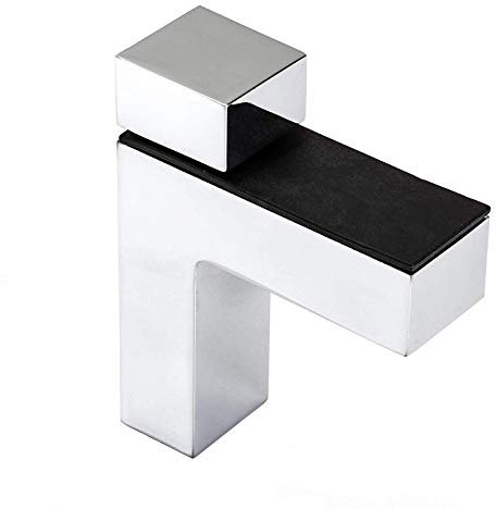 4 Stück SO-TECH® Glasbodenhalter HULK Chrom poliert Glasbodenträger Bodenträger für Glas- und Holzböden bis max. 45 mm Stärke