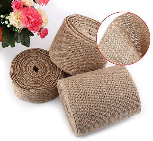 Rouleau de toile de jute, longueur :10 m, largeurs disponibles : 5, 10 et 15 cm, vintage, chemin de table, pour bricolage, artisanat, mariage, décoration de maison, 10 cm