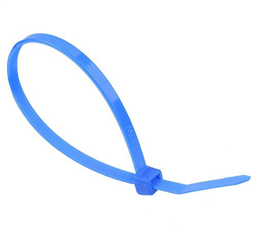 Nylon Cable Ties Tie Wraps Zip Ties - Pack of 100 DIY Electrical (2.5 x 100mm, Blue)