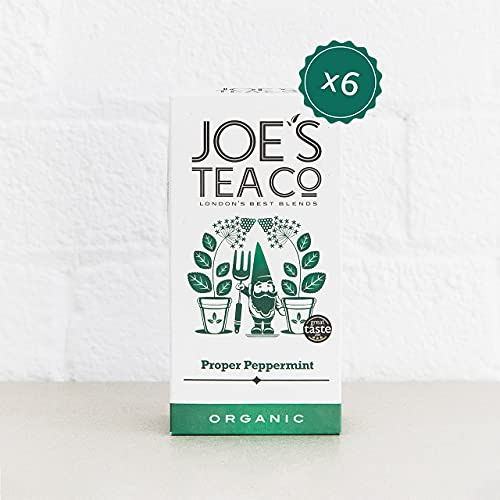 Joe's Tea Co. Proper Peppermint Organic Tea Bags, 15-Count x 6