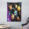 ABAKUHAUS Milchstraße Wandteppich, Sonnensystem Planet aus Weiches Mikrofaser Stoff Waschbar ohne Verblassen Digitaldruck, 110 x 150 cm, Schwarz Lila