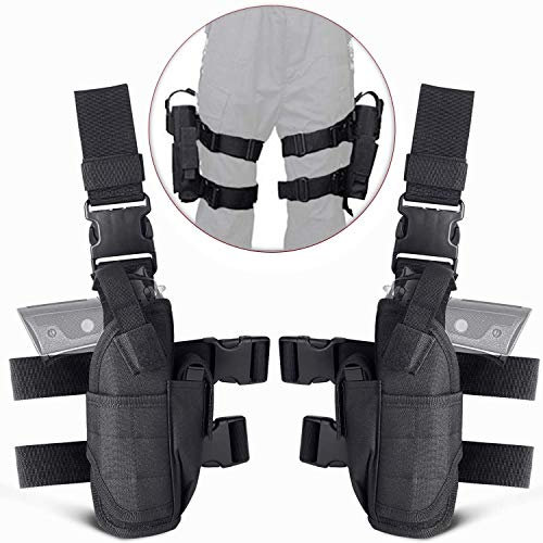 UniqueFire Universal Tactical Fondina Molle Fondina Combattimento Airsoft Vita Cintura Fondina per attività all'aperto, Trasporto Utensili, Cosplay (Nero)