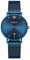 Kistanio Petit Damenuhr mit Milanaiseband Datum Edelstahl Blau Blau Saphirglas BL-BLS-M