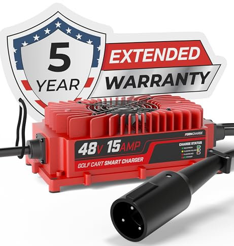 FORM 15 AMP Club Car Battery Charger for 48 Volt Golf Carts