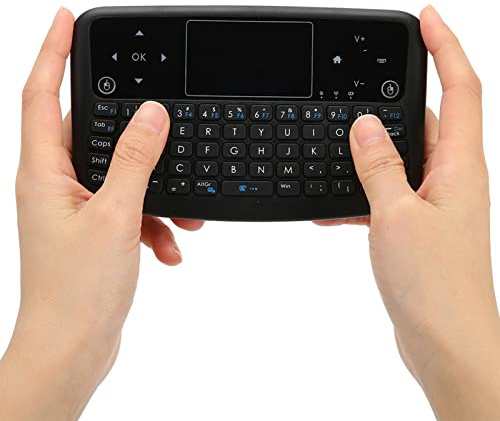 Denash 2,4 GHz Wireless-Tastatur, Hintergrundbeleuchtung Touchpad-Tastatur Fernbedienung Maus-Tastatur mit USB-Empfänger für PC, Laptop, Smart TV, HTPC