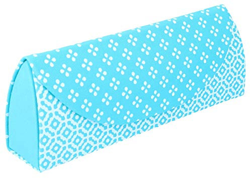 BIP Dreieckiges Hartschalenetui mit Magnetverschluss und frühlingshaftem Muster im nordischen Style - NORDERNEY CHARME - in Türkis