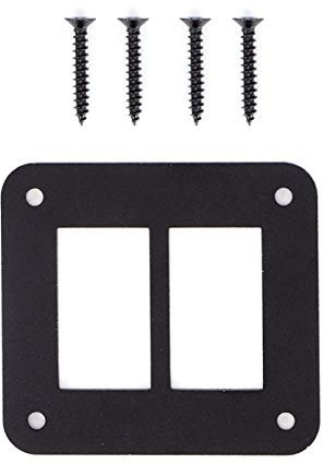 Akozon Rocker Switch Panel Shell Holder 2 Way Kippschalter Shell Halterung für Autos, Motorräder, Schiffe (Schwarz) für Rocker Switch Panel Gehäuse Schalter Panel Gehäuse
