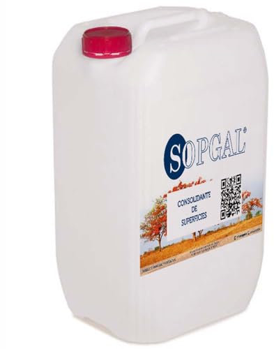 Sopgal Consolidante para Superficies (5L) - Compacta y endurece mortero, piedra y ladrillo. No crea capa ni varía el color. Evita caída de polvo o arenillas