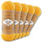 Wohnkult Alize 5 x 100 g Superwash Artisan Sockenwolle Premium 16 Auswahl Kontrast Häkeln Stricken (281 | Gelb)