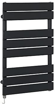 Milano Lustro 400W Black Flat Panel Electric Heated Towel Rail - 825mm x 450mm