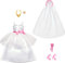 Barbie Abbigliamento, confezione da sposa per il giorno del matrimonio, 1 abito con accessori per un look completo