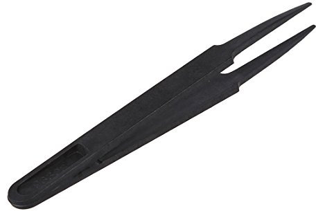 Juwaacoo En plastique noir anti-statique Repair Tool Pince a epiler