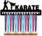 CREATCABIN Karate-Medaillenhalter Sportler Sportmedaillen-Ausstellungsständer Wandhalterung Zum Aufhängen Dekoration Schwarz Für Läufer Aufbewahrung Abzeichen Medaillengewinner