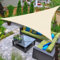 AXT SHADE Vela Ombreggiante Impermeabile Triangolare 3x3x3m Tenda a Vela Parasole e Protezione Raggi UV per Esterno Terrazza Giardino-Cachi Chiaro