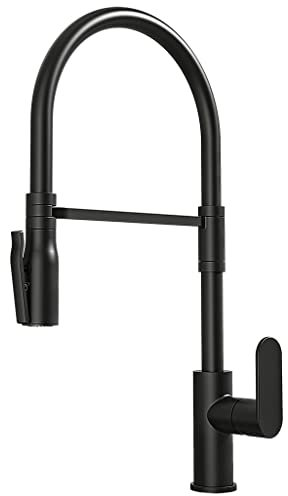 Miscelatore monocomando doccetta sganciabile a doppio getto, attacco doccia automatico - Nero Matt