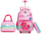 HTgroce Rollrucksack Schulranzen mit Rollen 1. klasse für Mädchen Pop it Rucksack Zoll Set 3 in 1 mit Lunch Bag und Mäppchen Pop Fidget Bag