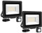 RIGIDON 2x 30W Projecteur d'extérieur Led Avec Detecteur de Mouvement, 3000 LM 3000K Blanche Chaud, IP66 étanche Éclairage de Sécurité Extérieur, Projecteur led de Patio Garage Terrasse Jardin