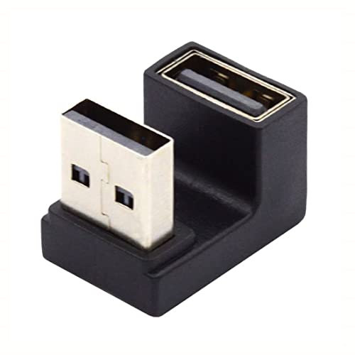 chenyang USB3.0 Adapter,USB3.0 Typ A Stecker auf Buchse Verlängerung Power Daten Video Adapter Gegenüber U Form abgewinkelt 10Gbps