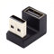 chenyang USB3.0 Adapter,USB3.0 Typ A Stecker auf Buchse Verlängerung Power Daten Video Adapter Gegenüber U Form abgewinkelt 10Gbps