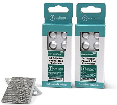100x Tabletten Phenol Red zur Messung des pH-Wertes - Für elektronische Pooltester/Photometer
