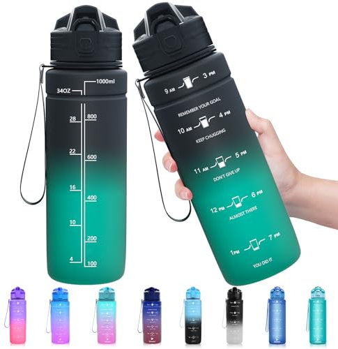 Zounich Trinkflasche Kinder Auslaufsichere 1L/700ml/500ml-BPA frei trinkflaschen Sport tritan Kunststoff Wasserflasche für Fahrrad, Schule, kohlensäure geeignet, spülmaschinenfest Sportflasche