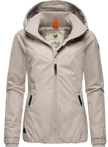 Ragwear Damen wasserdichte Übergangsjacke leichte Jacke kurz mit Kapuze Dizzie Intl XS-6XL