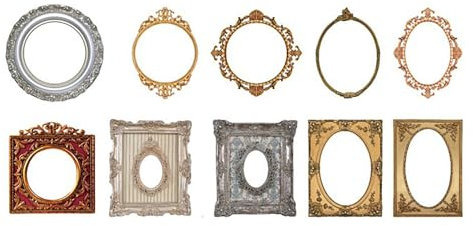 Eeneme 10 Blatt Vintage-ästhetische Aufkleber, Barock-Kreis, Selbstklebend, Verschiedene Muster, Retro-Aufkleber DIY-Handwerk