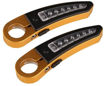 VANZACK 2stücke Fahrrad-lenker Mit Lichtern Rest-lenker Für Mountainbike Und Straßenrad Leicht Und Langlebig Für Outdoor-aktivitäten