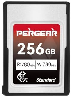 Pergear 256GB CFexpress Type A Memory Card, Up to 780MB/s Read Speed & 780MB/s Write Speed for 4K 120P, 8K 30P Video Recording (Standard Series), Compatible for Sony Alpha & FX Series Cameras