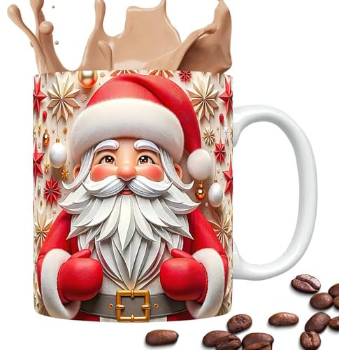 Celuicion tasse de Père Noël vintage, tasse de Père Noël, Tasses de Noël Tasse à café, Tasses à café de vacances, tasses de noël, décor de bureau, tasses à expresso du père noël, décorations de noël