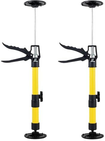 Guolich Deckenstütze, Einhandstütze, Teleskopstütze, 50–115 cm, belastbar bis zu 30 kg, Gerüst, Teleskopstange, Katzennetz, höhenverstellbar, für Trockenbau, Fertigstellung usw