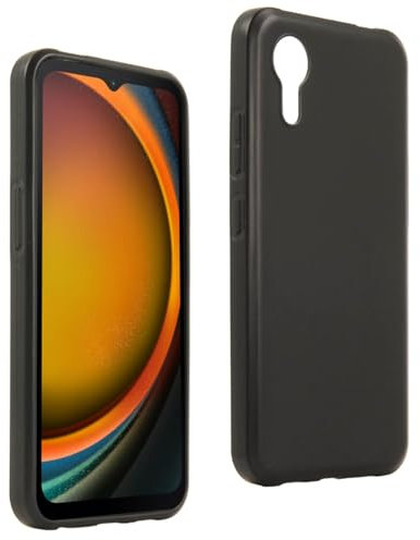 REY Cover in Gel TPU Nera per Samsung Galaxy XCOVER 7, Ultra Sottile 0,33 mm, Morbido Flessibile, Custodia Silicone