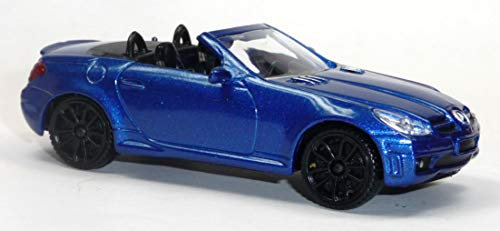 Generisch Modellauto kompatibel mit Mercedes SLK55 AMG Cabriolet 2005 Sammlermodell ca.1:43/10-11-cm blau