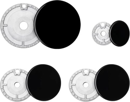 4 Pcs Stainless Steel Hob Cover Fire Gas Stove Reliable Covers Electric Cooker Ring LID Burner Protector Kitchen Home Tools & Accessories Restaurants Black