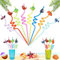 Paille Plastique pour Enfant, 8 Pièces Pailles pour Fêtes à Thème, Cartoon Pailles Spirales, Pailles Réutilisables Colorées, pour Fêtes Anniversaire Enfants Thème des Jeux de Dessins Animés (M2)