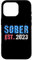 Hülle für iPhone 16 Pro Lustig seit SOBER EST 2023 1 Ein Jahr Erholung AA Support US
