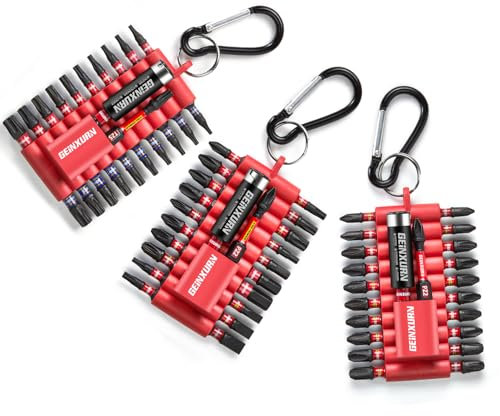 Geinxurn 25mm/50mm Mischen Bit Set 66 Stück (PH/PZ/TX/Hex/SL) S2 Stahl Sechskantschaft Magnetische Schlagfester Schrauberbitsatz mit Bit-Halter und Aufbewahrungsbox