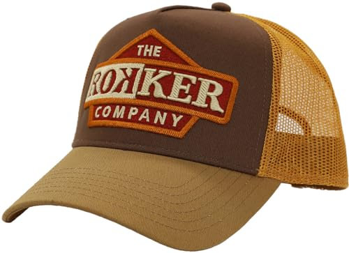 Rokker Schirmmütze Ridge Trucker Snapback Cap Mütze Kappe Truckercap, Braun