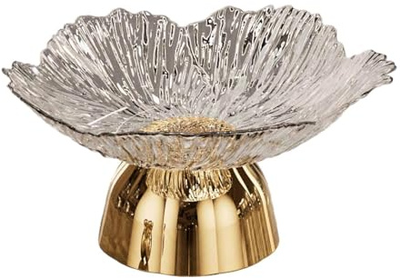 SiaBiced Sockel Obst -Servierschüssel Snackhalter Stilvoller Dessert Display Stand Dekor Obstkorb Servierschale für Tisch Herzstück, Weiß