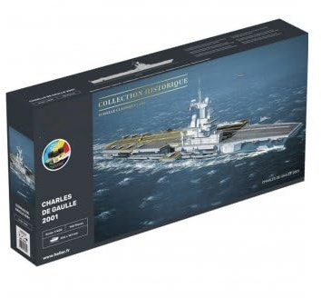 Coffret prestige maquette bateau porte avions charles de gaulle avec accessoires (colle, peintures principales, pinceau) - militaire - echelle 1:400