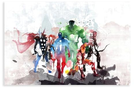 NLKQHTF Marvel Art Poster auf Leinwand, Wandkunst, Dekordruck, Bild Gemälde für Wohnzimmer, Schlafzimmer, Dekoration, 30 x 45 cm