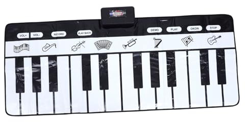ZUNOXAZ Tappeto Musicale Pianoforte Antiscivolo per Tappetino Gioco Educativo Multifunzione con Suoni Tasti Pianola per Stimolare Interesse Musicale