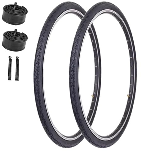 2PCS 700x38c (40-622) Rennradreifen Und Schlauch Mit 2 Hebeln 700 38c (40-622) Fahrradersatzzubehör 60TPI-Reifen Mit Pannenschutz Für Stadt-, Gravel- Und Hybrid-Fahrten