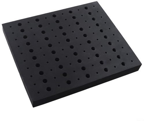 CNANRNANC Router Holder - Workbench Ready Router Storage Tray for 1/4 and 1/2 Shank Tools with 110 Hole Precision Foam Insert
