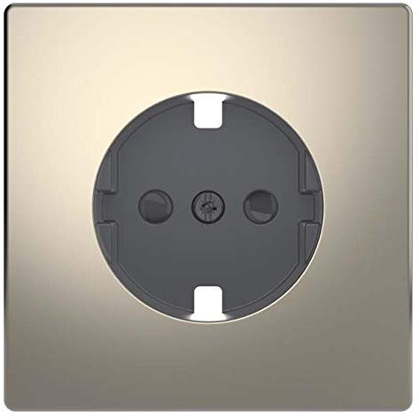 Merten Zentralplatte nickelmet MEG2330-6050 f.SCHUKO-Steckdose System Design Steckdose 4042811196721